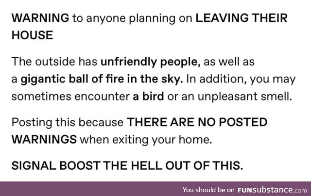 An important warning