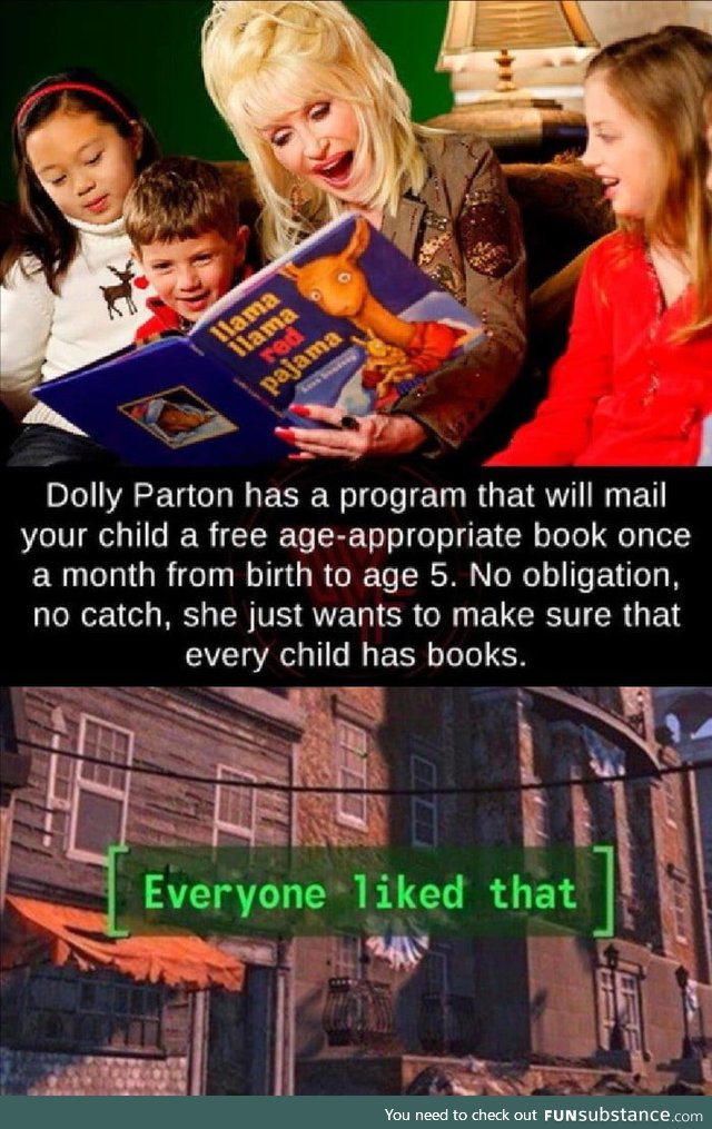 I like Dolly Parton for her... Music