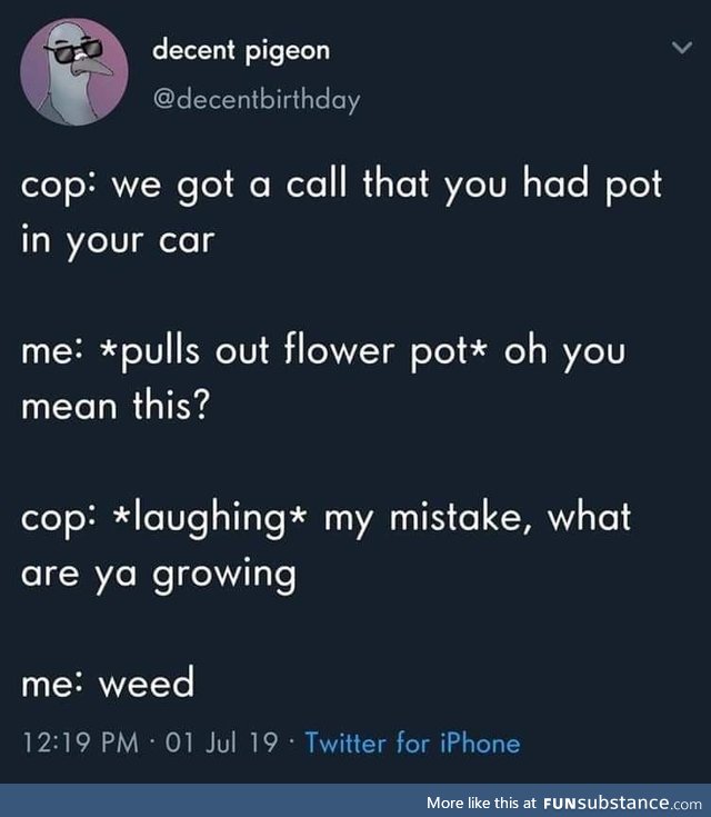 Attempting to grow weed isn't illegal