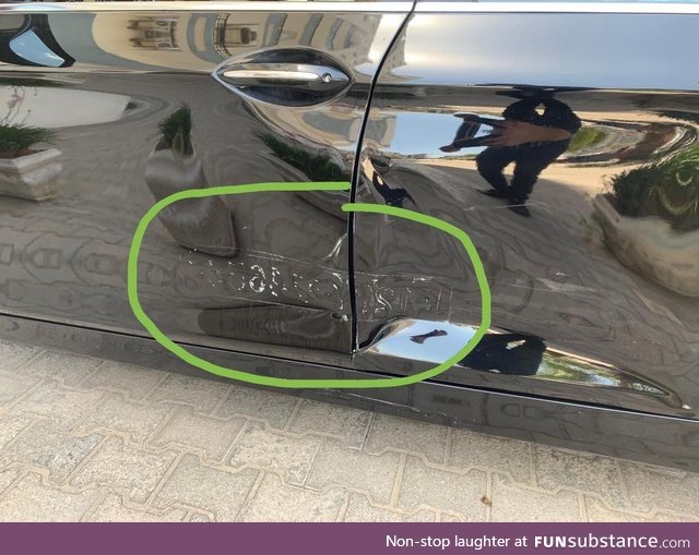 Someone hit my friend’s car and ran away but they left their plate number stamped on it