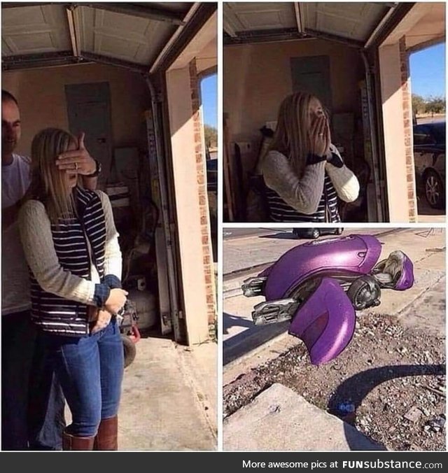 Surprising Boo with a Gift I got her from Area 51