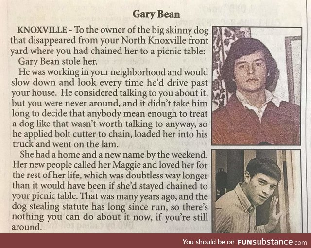 Gary Bean, a dogs best friend
