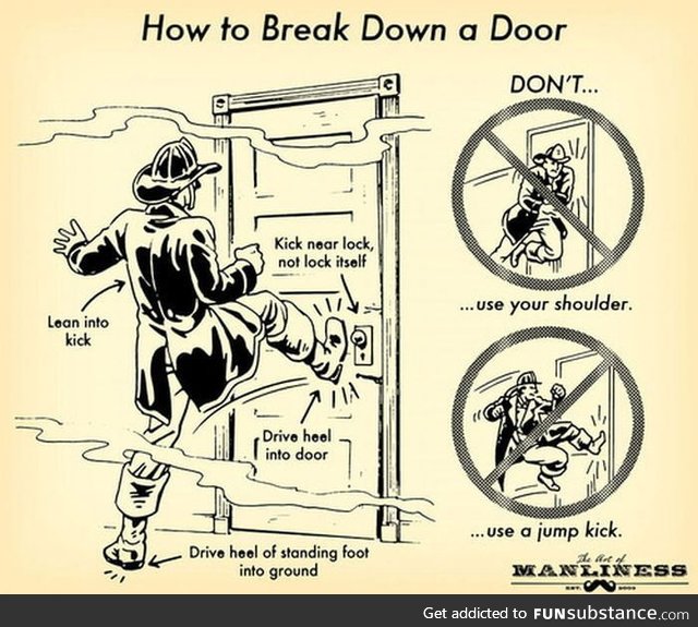 Kick the door like a proper man