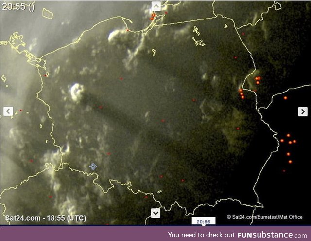 Under the right conditions, the clouds can cast shadows spanning the whole country