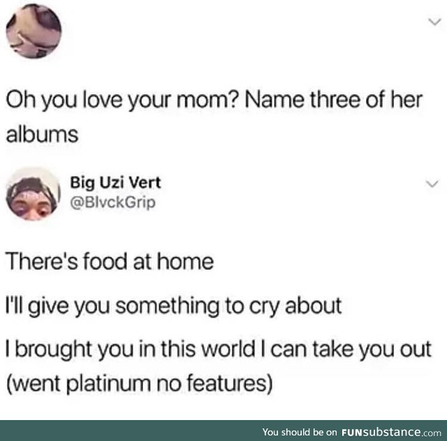 There's food at home is a banger