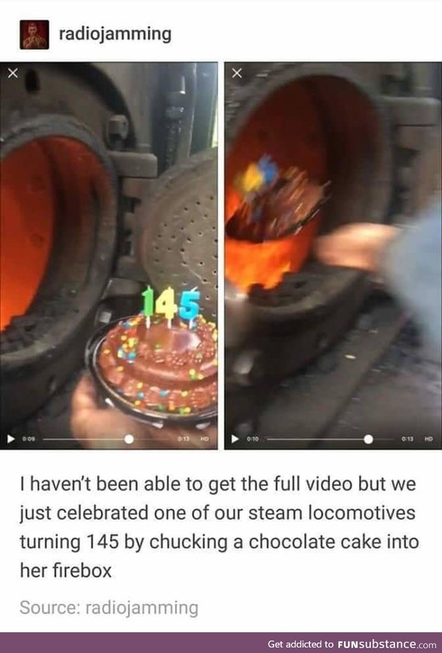Trains have birthdays, as well