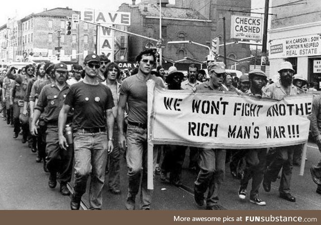 Protesting war circa 1970-2020