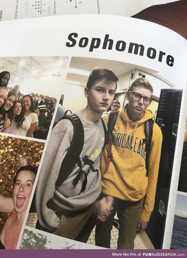 I don’t know how our teachers didn’t notice this in the yearbook. They don’t even