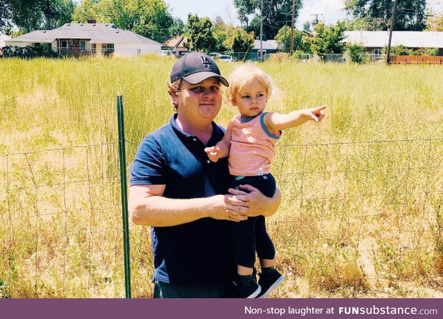 'Sandlot' star Patrick Renna visits original sandlot from the film with his son. "I