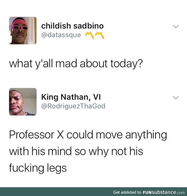 But Xavier is a telepath