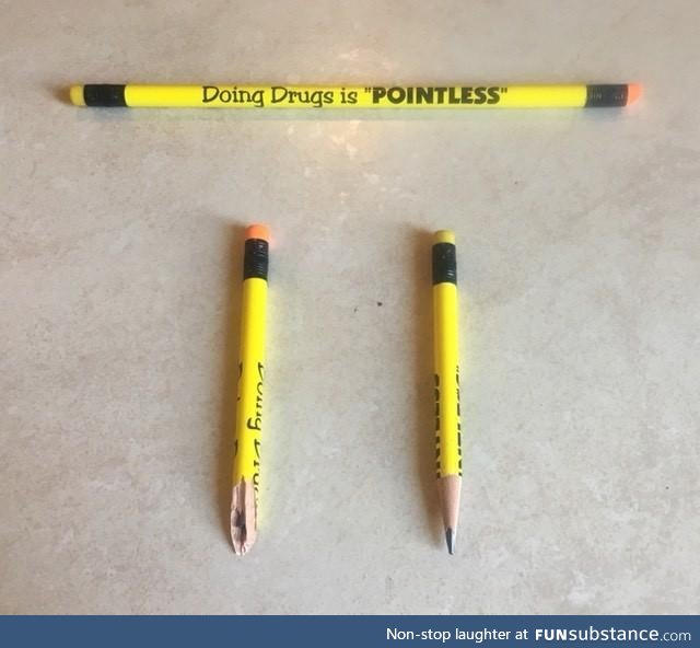 Somebody was on drugs making this pencil
