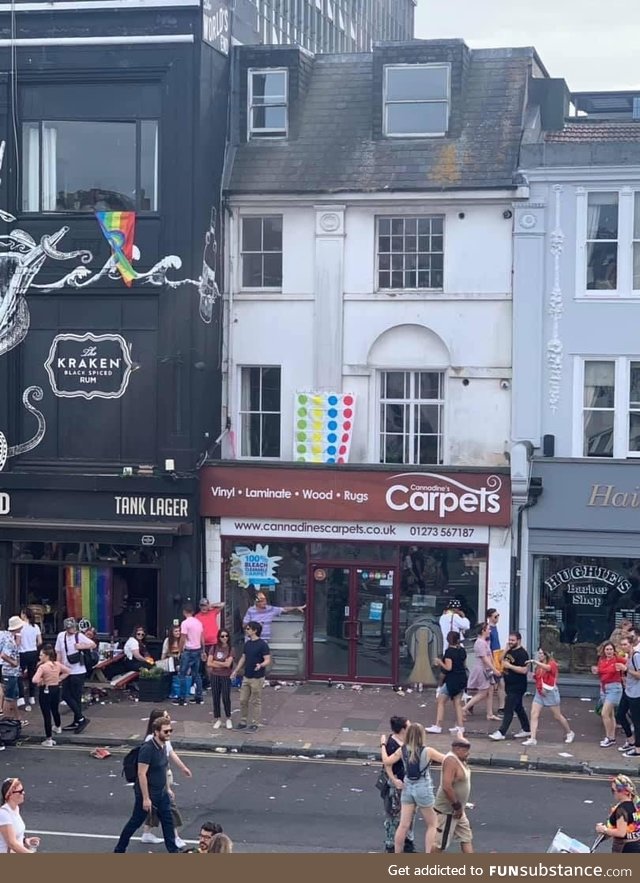 “Where’s the pride flag?” “*** knows, just whack out the twister mat”