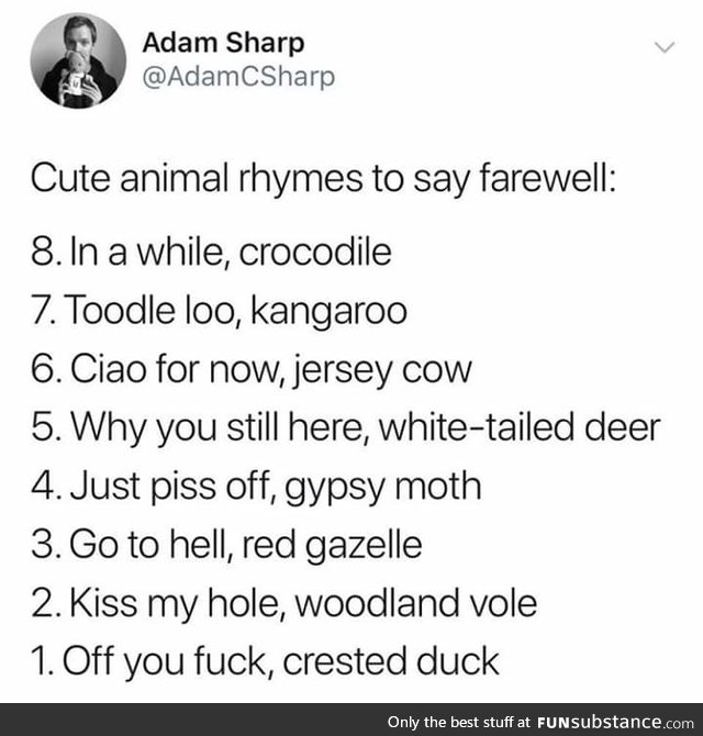 All excellent choices