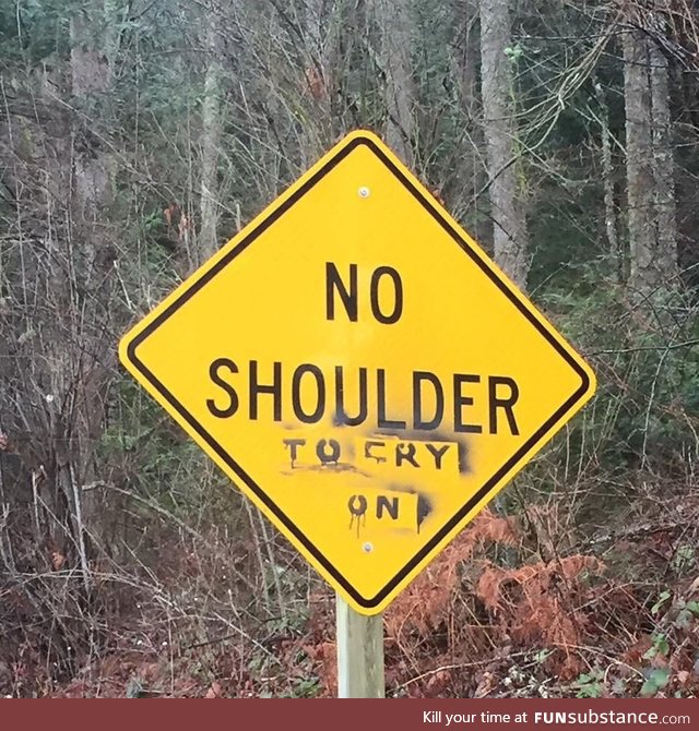 No shoulder sign