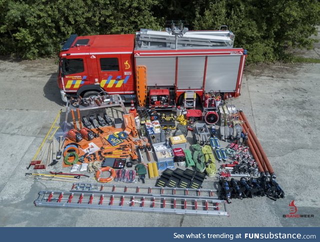 To the person that showed what is inside a fire truck, this is the dutch version