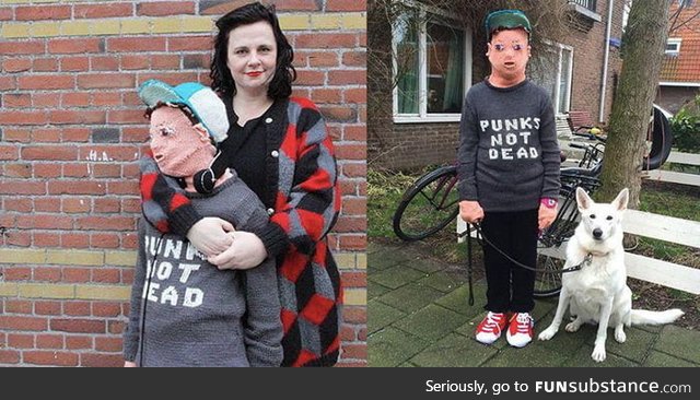 This woman knitted a life-sized model of her teen son because he constantly resisted her