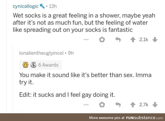 Wet socks can't prevent the gay