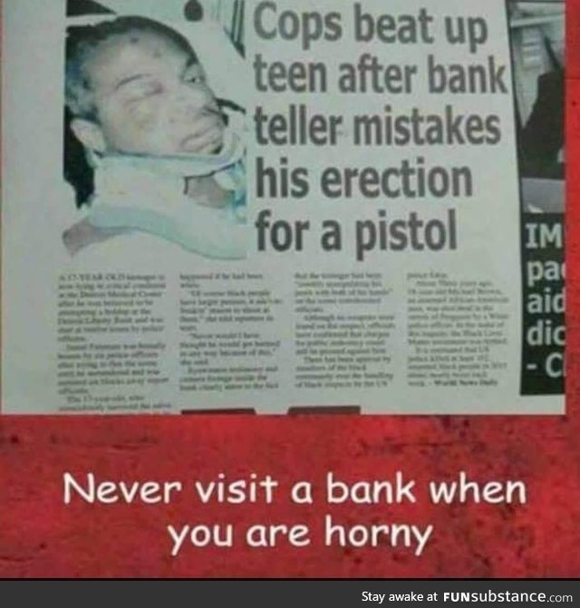 Never visit a bank when h*rny!!