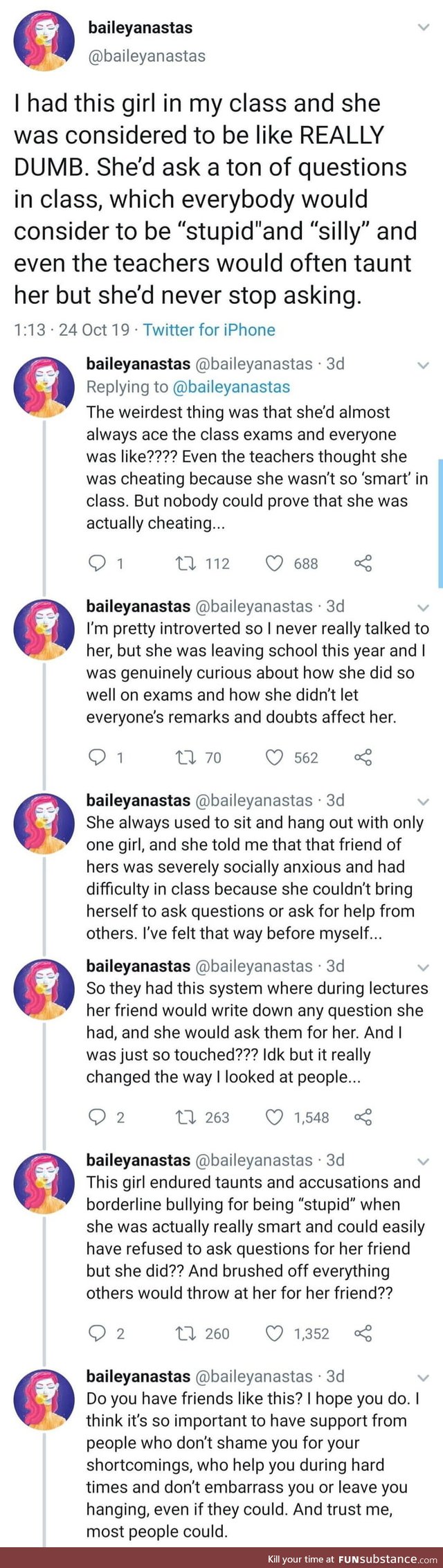 Wholesome friendships.