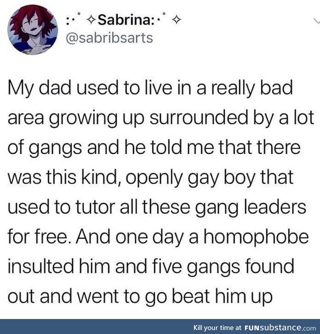 Wholesome gangs?