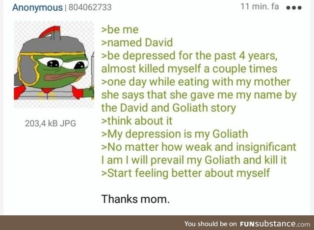 The rare wholesome greentext, blessed indeed