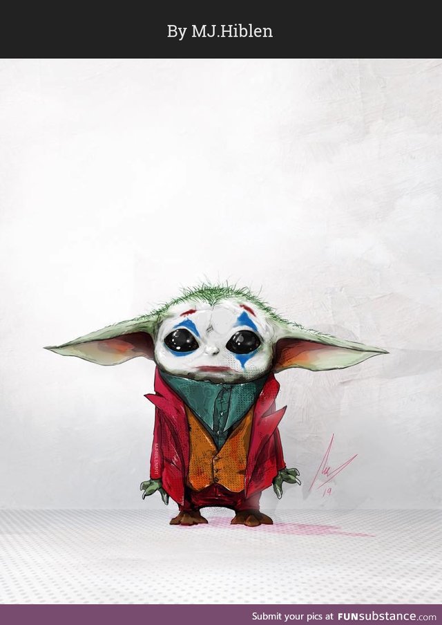 Funny illustrations of "Baby Yoda" 1