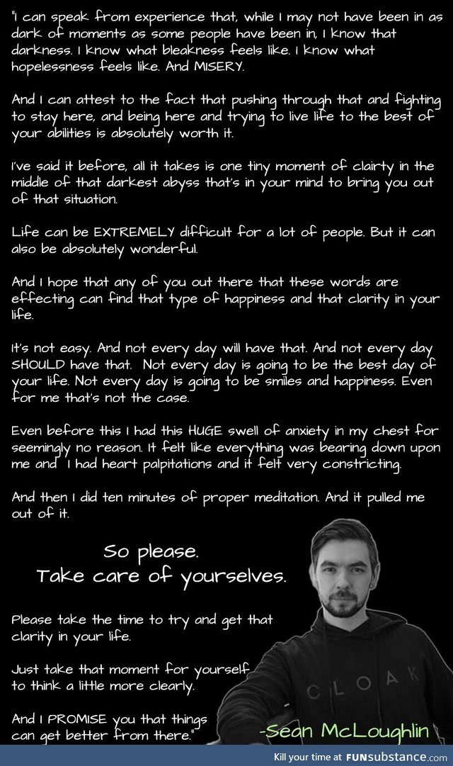 Breathe Deep and Hesitate. (Moment of Clarity - Sean McLoughlin aka JackSepticEye)
