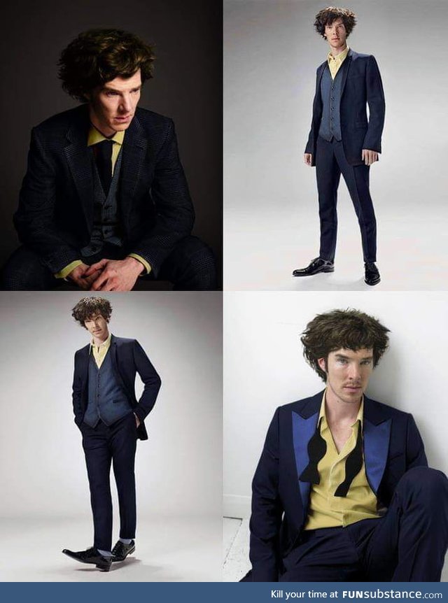 Benedict Cumberblsjxjzhsks cosplaying as Spike from Cowboy Bebop