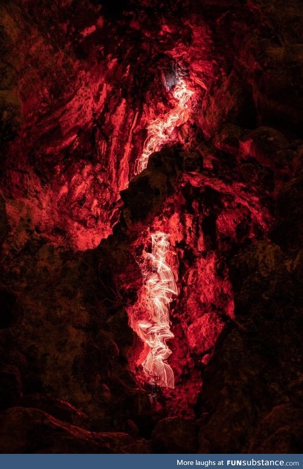 The last LED rock climbing long exposure I took turned out pretty eerie