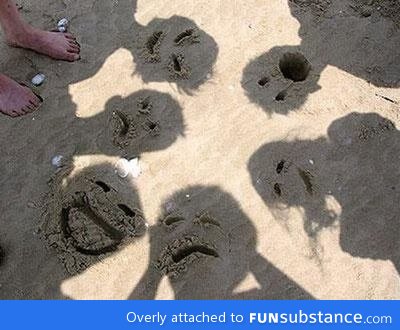 When friends get bored at the beach