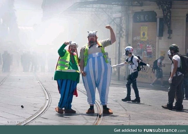 French protestors have received unbeatable reinforcements