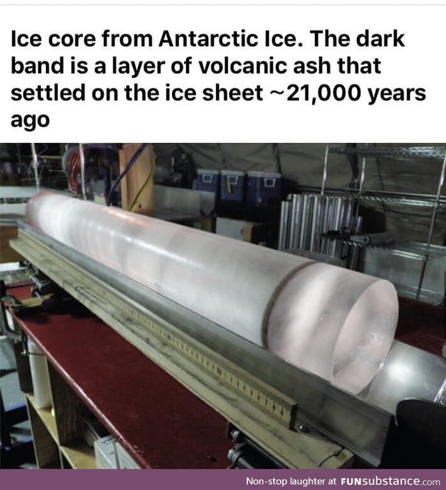 Ice core from Antarctic ice