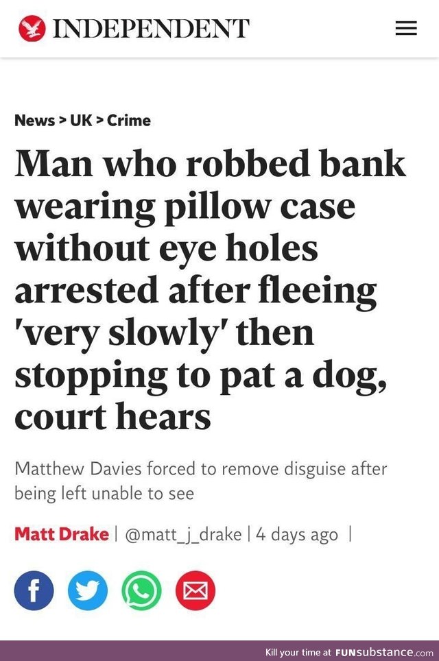 But he was a good boy