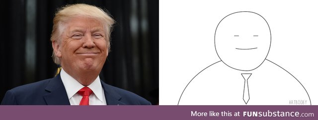 Just finished a portrait of Donald Trump. I did my best! Make Art Great Again