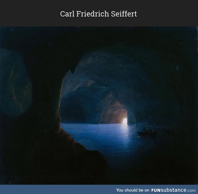 The Blue Grotto in Capri, 1860
