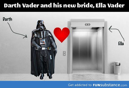 Darth Vader and his new bride
