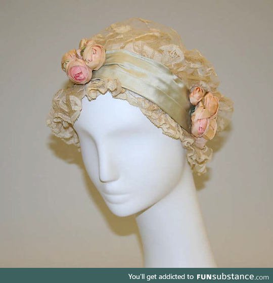 Boudoir cap, early 1900s-1920s, France.