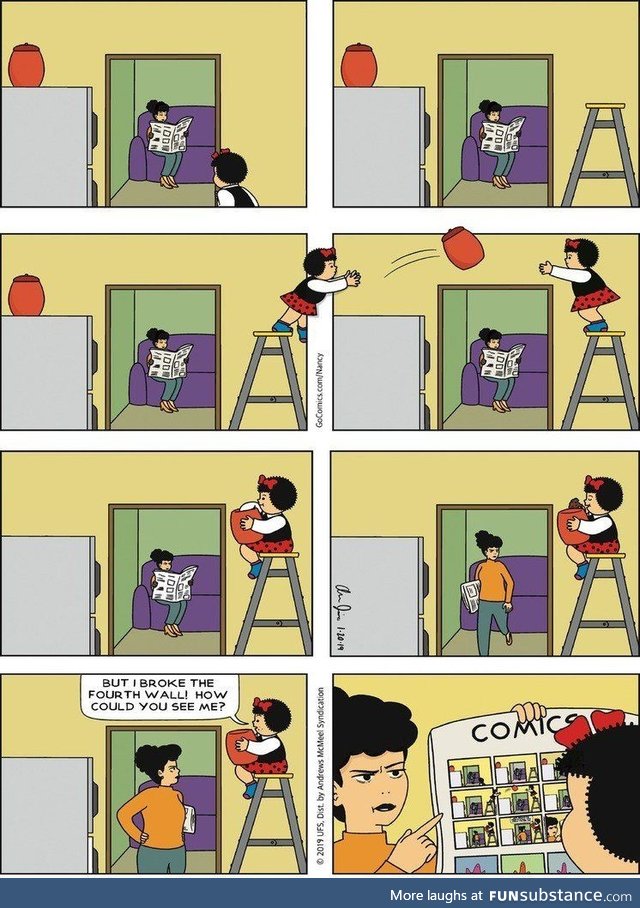A comic about breaking something