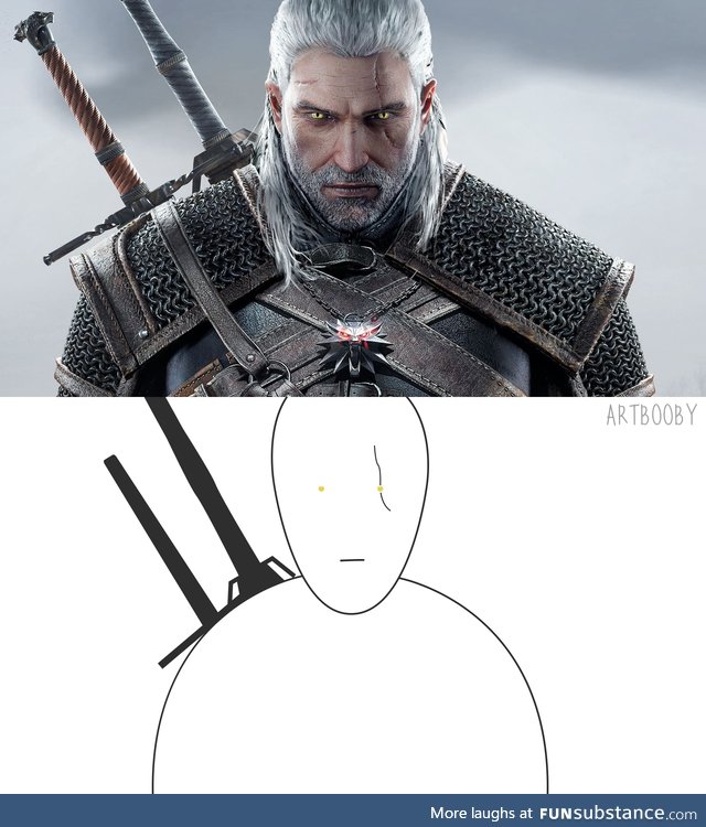 Just finished a portrait of Geralt of Rivia. I did my best! Hope you'll like it