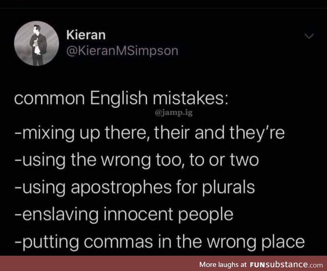 Some common mistakes