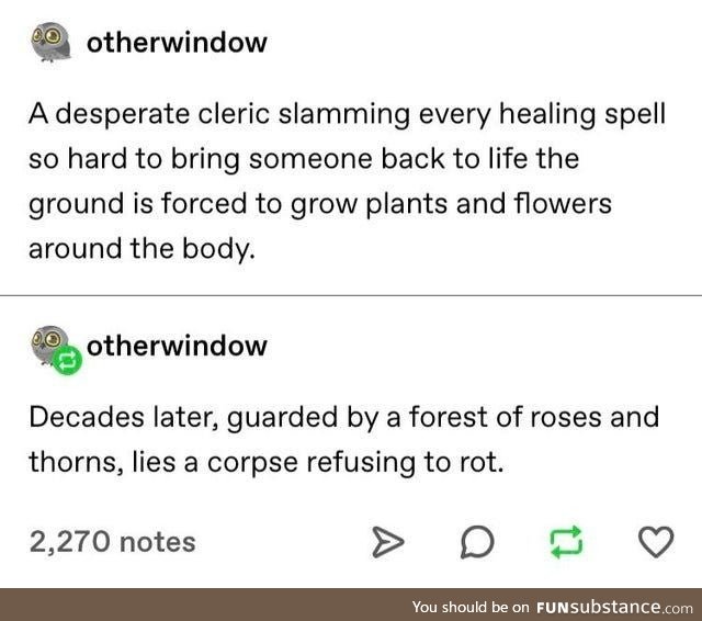 A Desperate Cleric Casts Spells On A Corpse