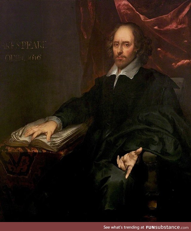Chesterfield Portrait of William Shakespeare by Pieter Borsseler, circa 1679