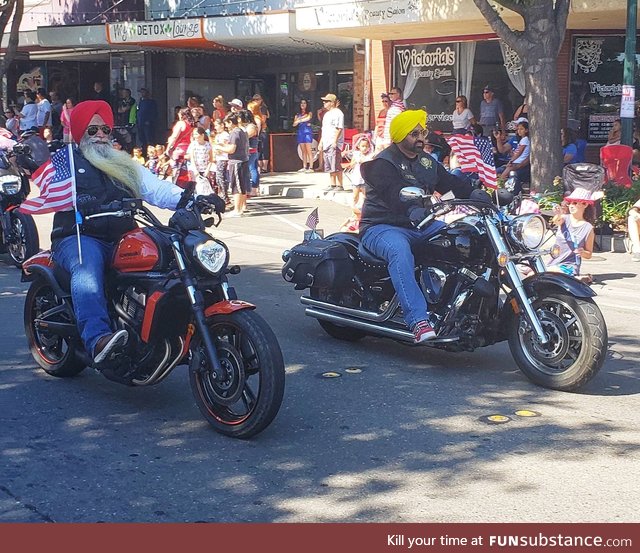 Sikh Bikers at 4th of July Parade