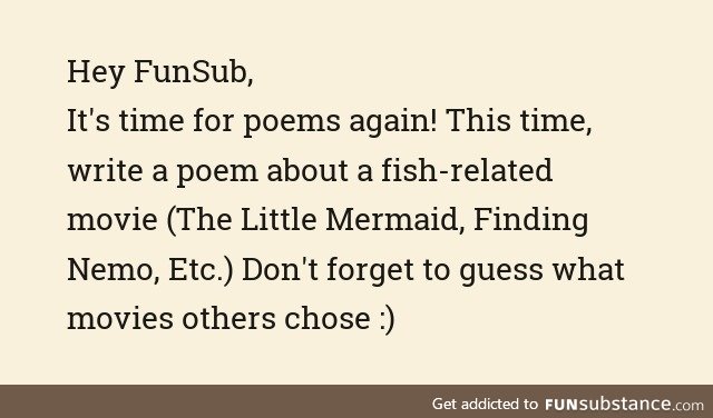 Fishy Fun Day #30: Poem Game Edition