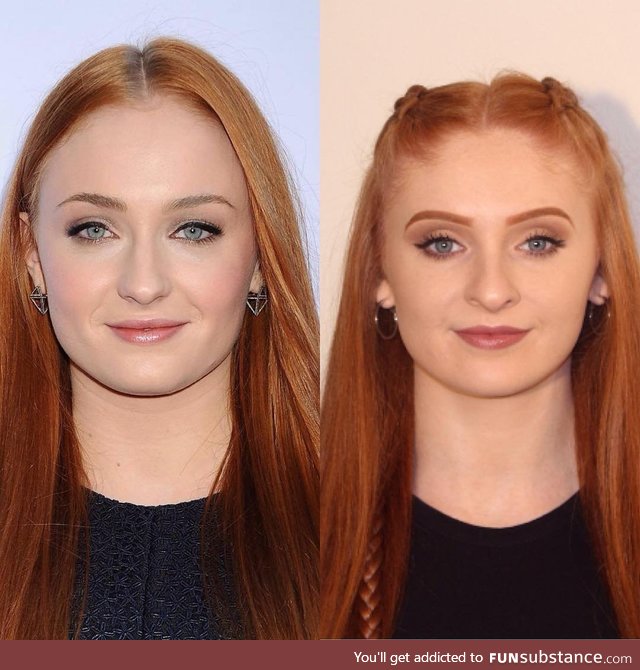 Sophie Turner & her stunt double Laura Jane Butler