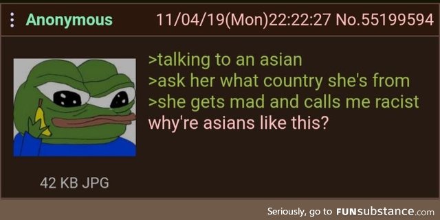 Anon is a racist