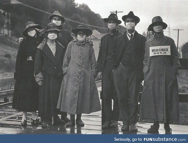 Wear a mask or go to jail, circa Cali 1918