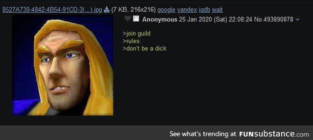 Anon reads the guild's rules