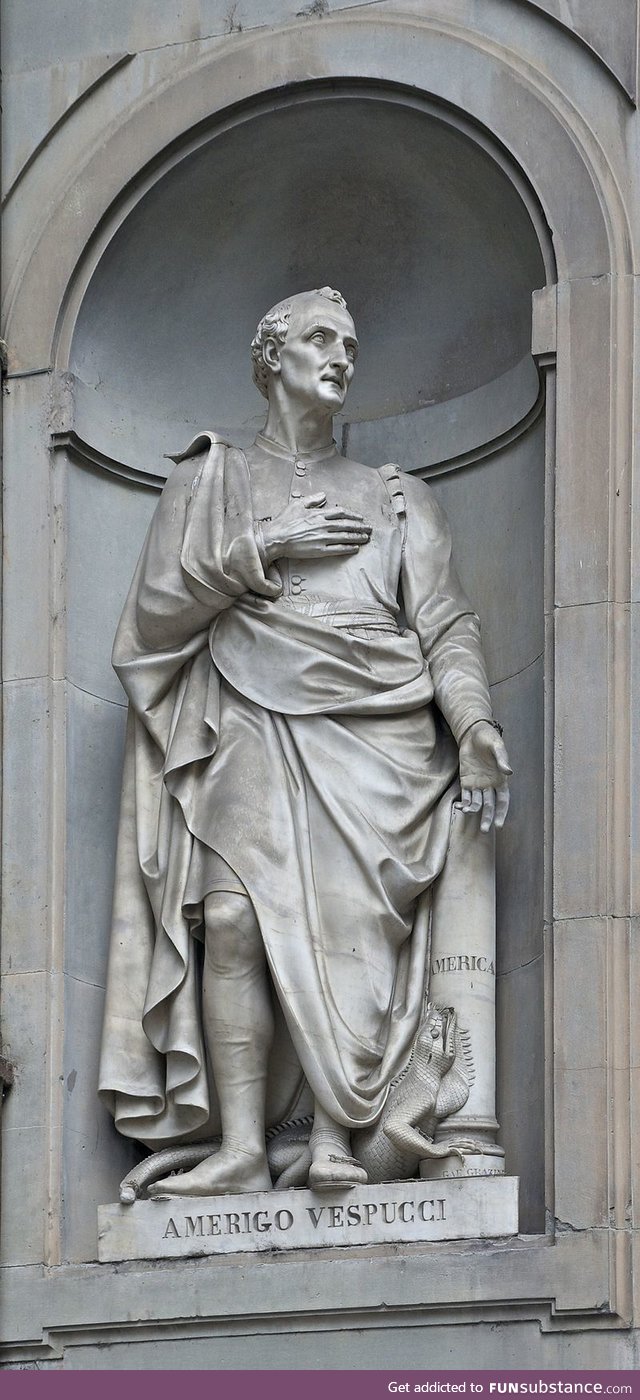 Statue of Amerigo Vespucci to celebrate America today!