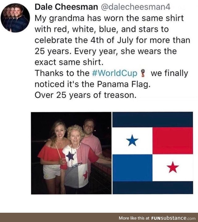 Grandma committing treason